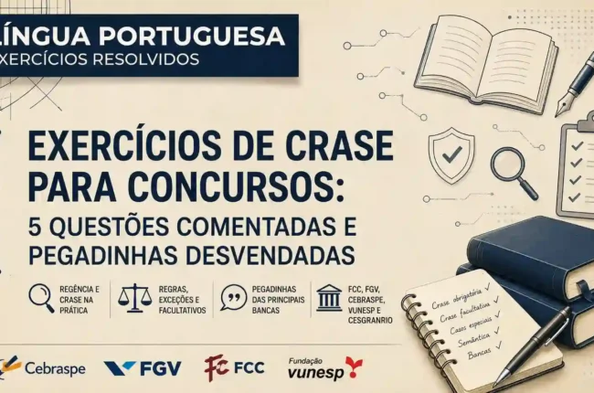 Exercícios de Crase para Concursos 5 Questões Comentadas e Pegadinhas Desvendadas