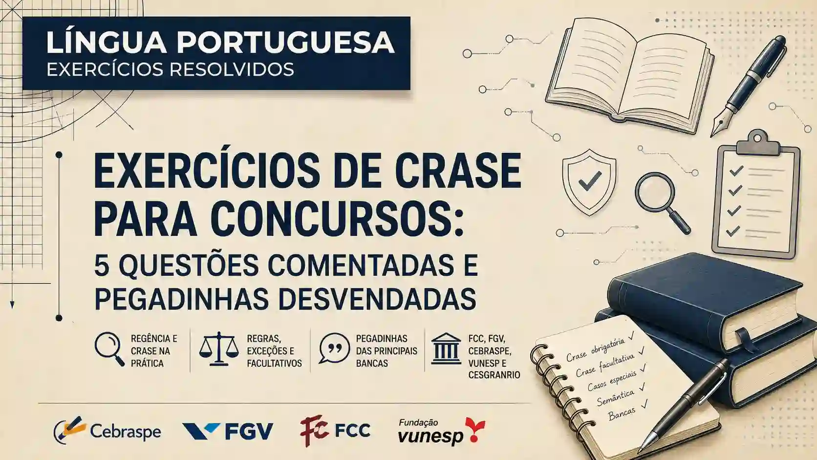 Exercícios de Crase para Concursos 5 Questões Comentadas e Pegadinhas Desvendadas