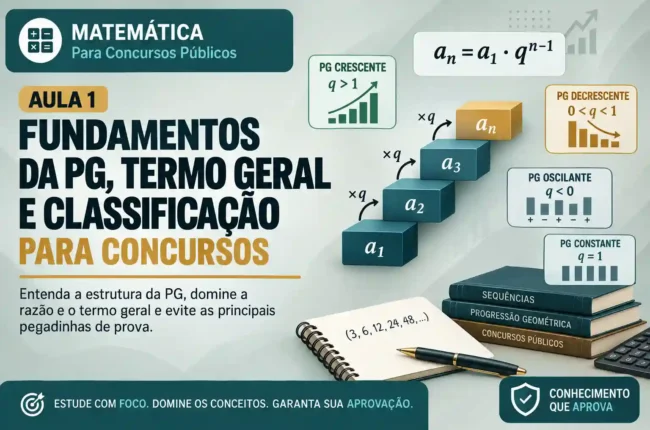 Aula 1 Fundamentos da PG Termo Geral e Classificação para Concursos