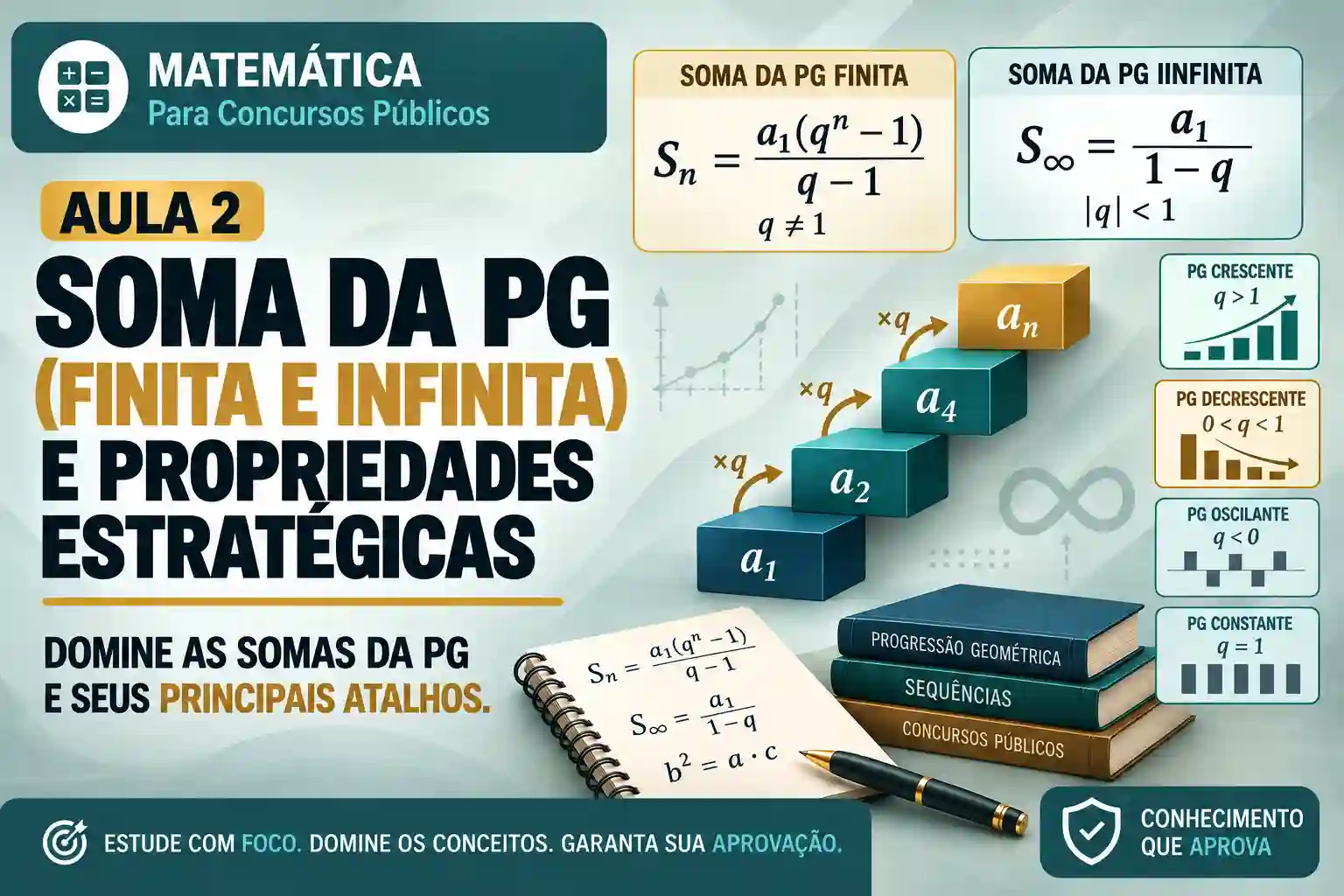 Soma da PG (Finita e Infinita) e Propriedades Estratégicas