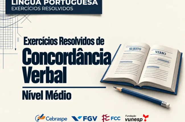 Capa de exercícios de concordância verbal