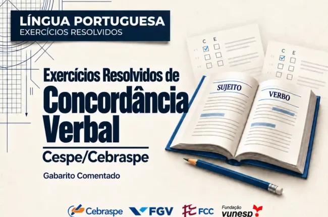 Exercícios Resolvidos de Concordância Verbal – Cespe-cebraspe