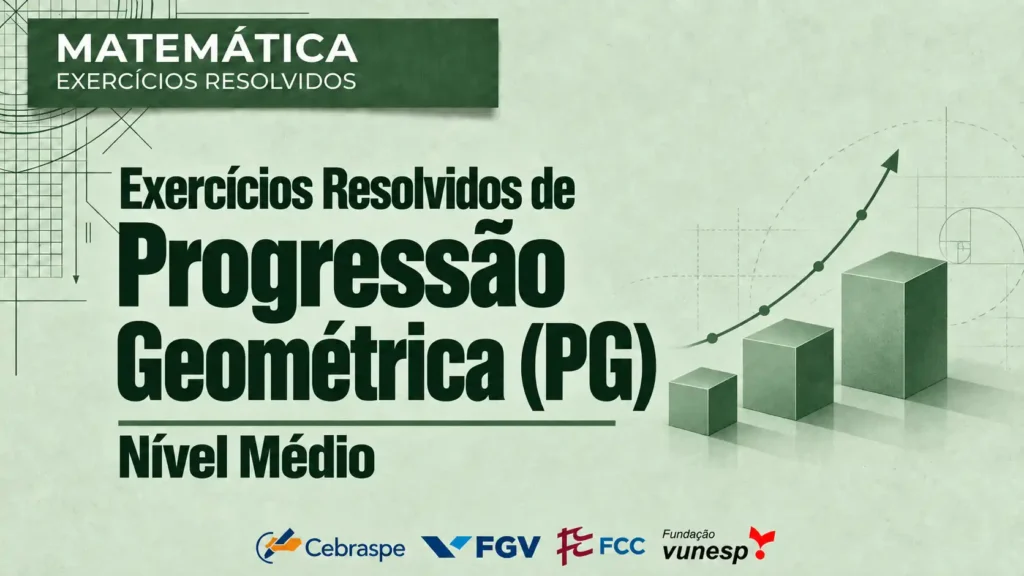 Exercícios Resolvidos de Progressão Geométrica (PG) – Nível Médio