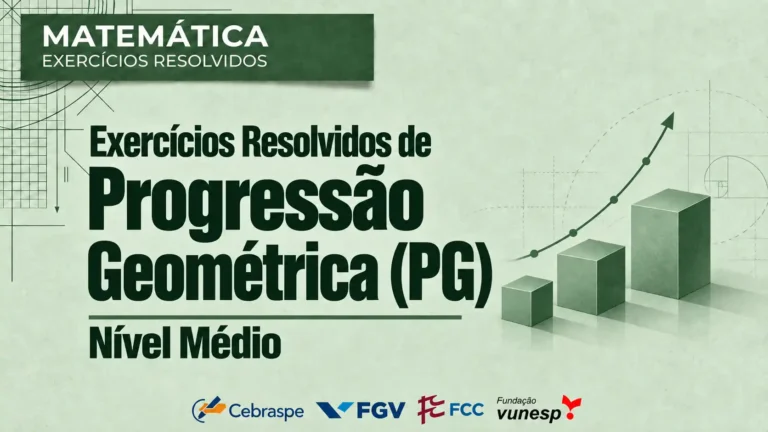 Exercícios Resolvidos de Progressão Geométrica (PG) – Nível Médio