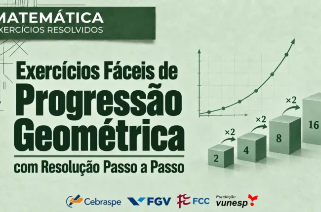 Exercícios de progressão geométrica facil