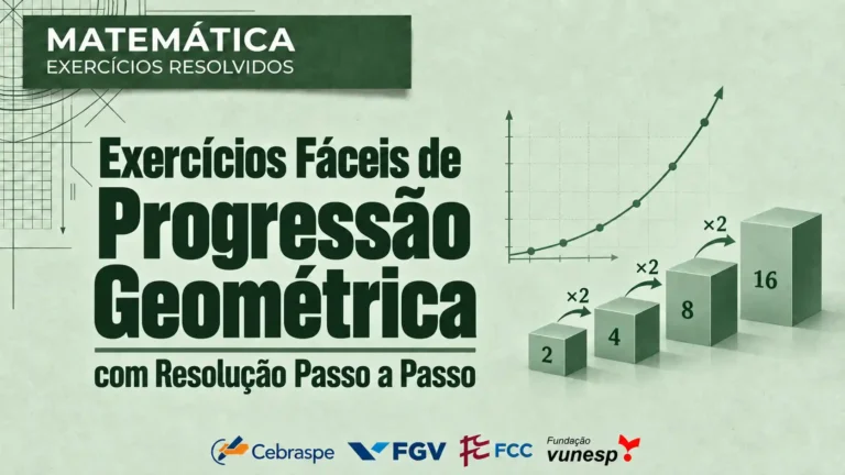 Exercícios Resolvidos de Progressão Geométrica (PG) – Nível Fácil